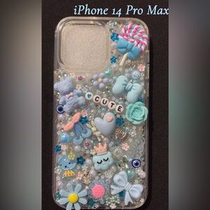 Decorative Blue iPhone 14 Pro Max Case